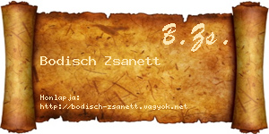Bodisch Zsanett névjegykártya